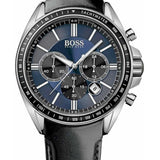 Hugo Boss Driver Sport Chronograph Blue Dial Black Leather Strap Watch for Men - 1513077 Buy Now By Hugo Boss