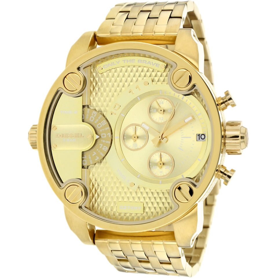 Diesel Big Daddy Analog Gold Dial Gold Stainless Steel Watch For Men - DZ7287 Buy Now By Diesel