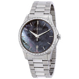 Gucci G Timeless Diamonds Mother of Pearl Blue Dial Silver Steel Strap Unisex Watch - YA126458 Buy Now By Gucci