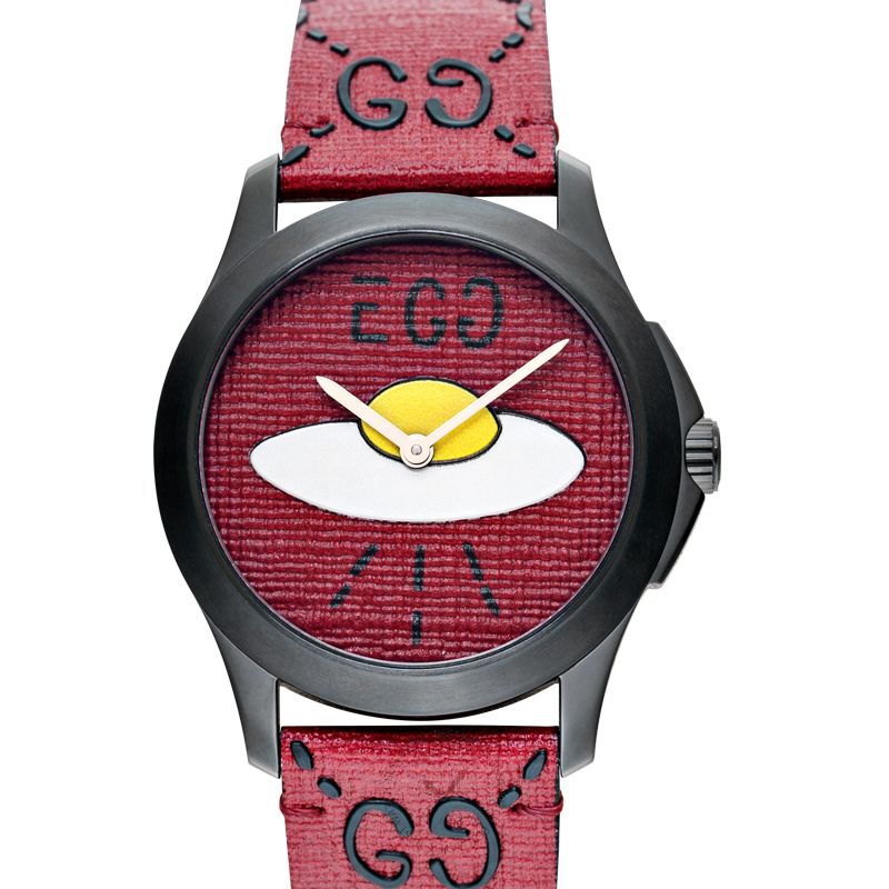 Gucci G Timeless Ghost Red Dial Red Leather Strap Watch For Men - YA1264023 Buy Now By Gucci
