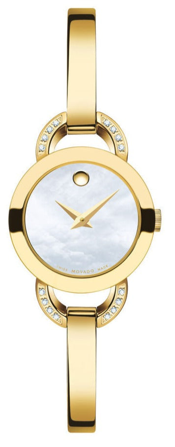 Movado Rondiro Mother of Pearl Dial Gold Steel Strap Watch For Women - 0606889 Buy Now By Movado