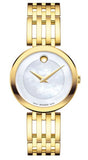 Movado Esperanza 28mm Mother of Pearl Dial Gold Steel Strap Watch For Women - 0607054 Buy Now By Movado