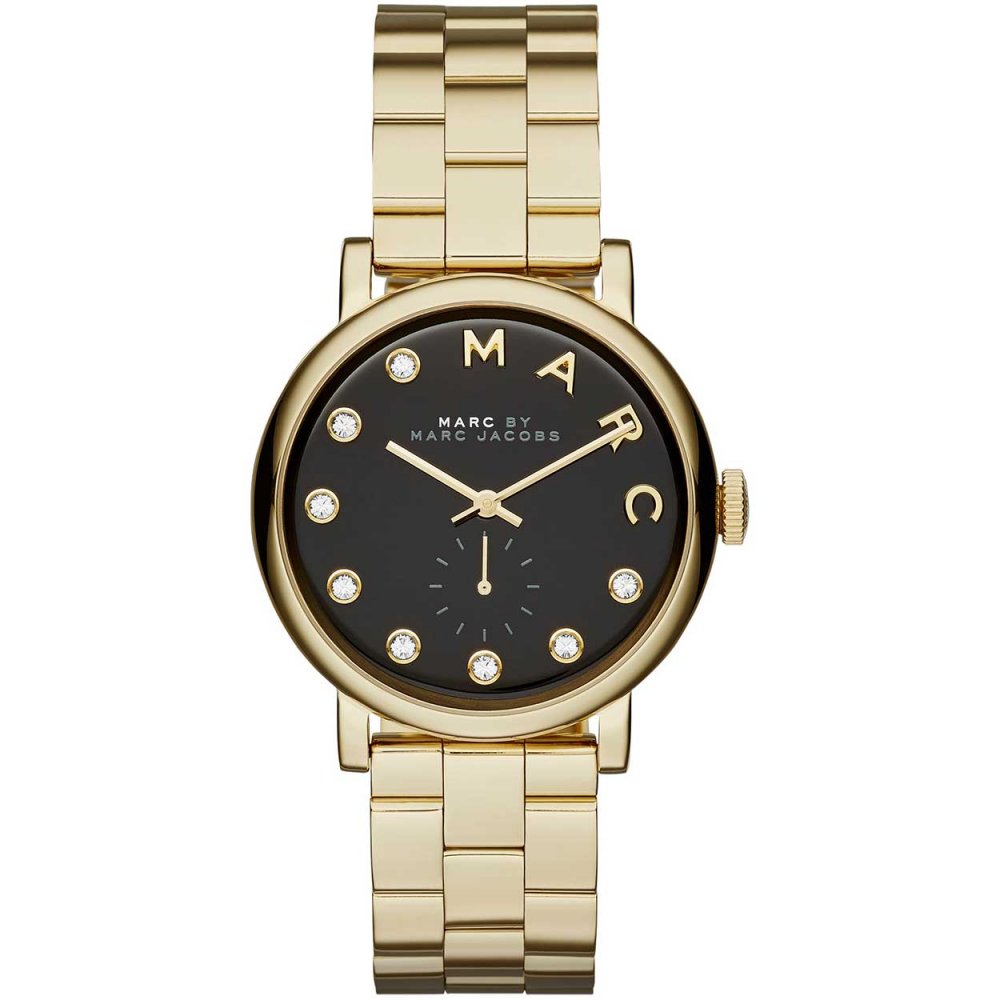 Marc Jacobs Baker Dexter Black Dial Gold Steel Strap Watch for Women - MBM3421 Buy Now By Marc Jacobs