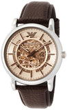 Emporio Armani Luigi Meccanico Brown Dial Brown Leather Strap Watch For Men - AR1982 Buy Now By Emporio Armani