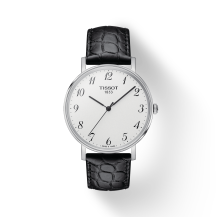 Tissot Everytime Desire Medium White Dial Black Leather Strap Watch For Men - T109.410.16.032.00 Buy Now By Tissot
