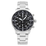 Citizen Eco Drive Chronograph Black Dial Silver Steel Strap Watch For Men - CA0690-88E Buy Now By Citizen