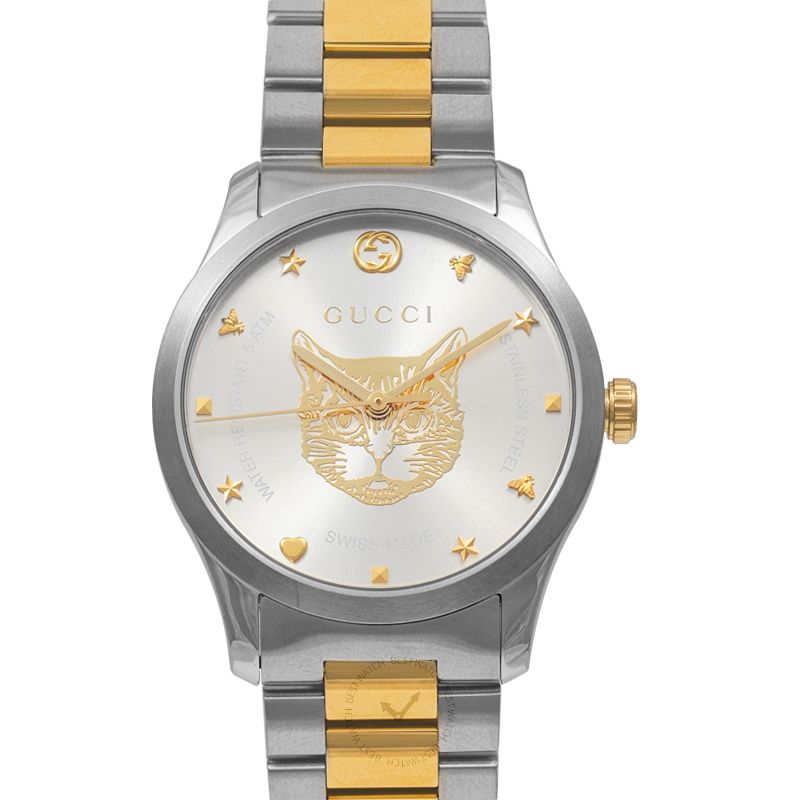 Gucci G Timeless Silver Dial Two Tone Steel Strap Watch For Women - YA1264074 Buy Now By Gucci