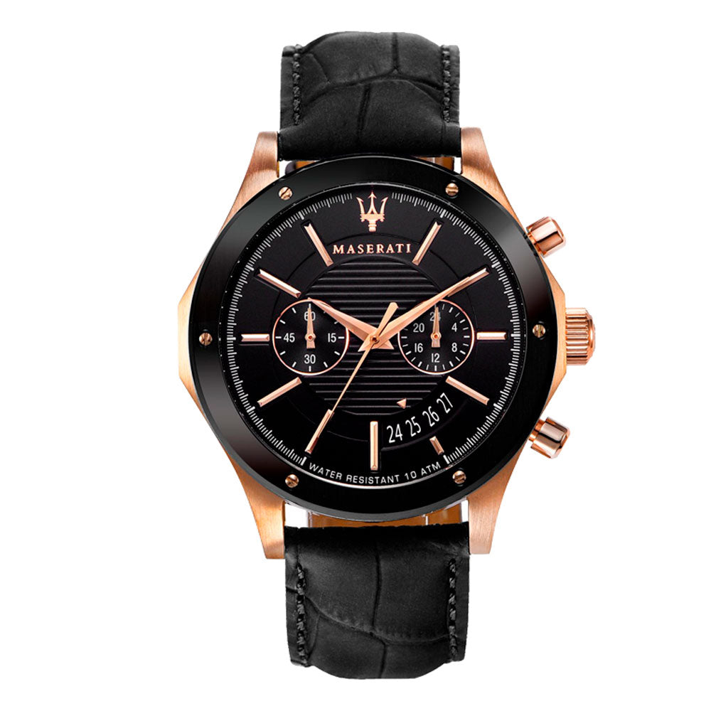 Maserati Circuito Black Dial Black Leather Strap Watch For Men - R8871627001 Buy Now By Maserati