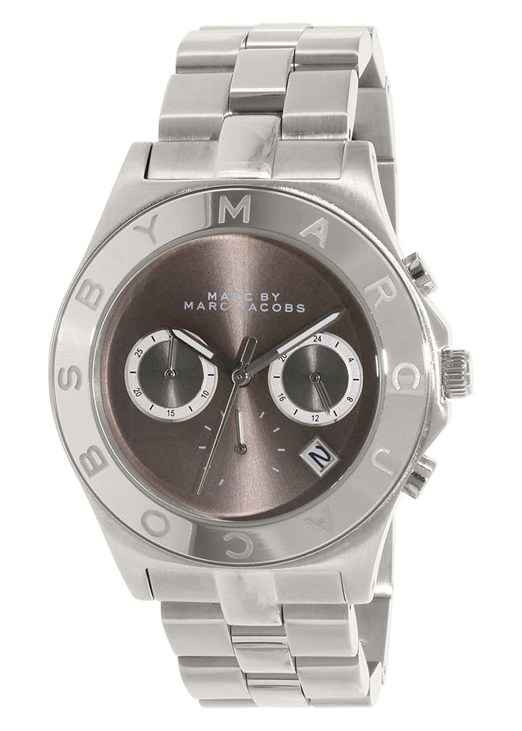 Marc Jacobs Blade Chronograph Brown Dial Silver Steel Strap Watch for Women - MBM8636 Buy Now By Marc Jacobs