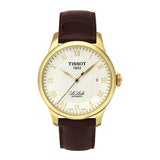 Tissot Le Locle Automatic Gold Dial Brown Leather Strap Watch For Men - T41.5.413.73 Buy Now By Tissot