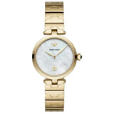 Emporio Armani Arianna Mother of Pearl Dial Gold Steel Strap Watch For Women - AR11198 Buy Now By Emporio Armani