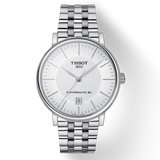 Tissot T Classic Carson Premium Powermatic 80 White Dial Silver Steel Strap Watch For Men - T122.407.11.031.00 Buy Now By Tissot