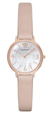 Emporio Armani Kappa White Mother of Pearl Dial Pink Leather Strap Watch For Women - AR2512 Buy Now By Emporio Armani