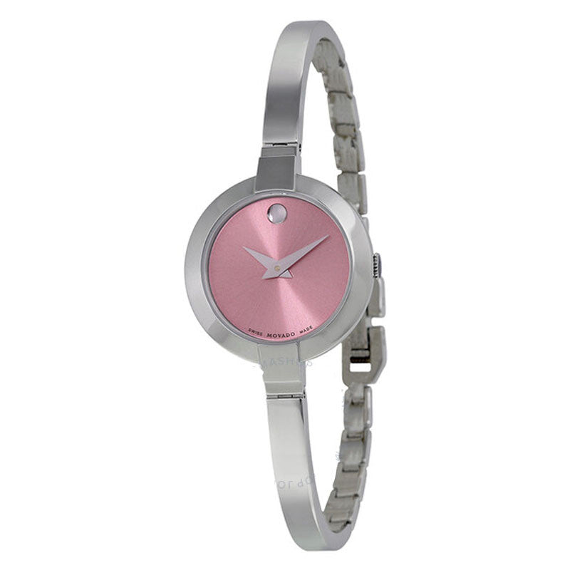 Movado Bela Museum Pink Dial Silver Steel Strap Watch For Women - 0606596 Buy Now By Movado