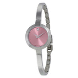 Movado Bela Museum Pink Dial Silver Steel Strap Watch For Women - 0606596 Buy Now By Movado