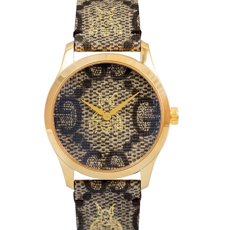 Gucci G Timeless Brown Dial Brown Leather Strap Watch For Men - YA1264068 Buy Now By Gucci