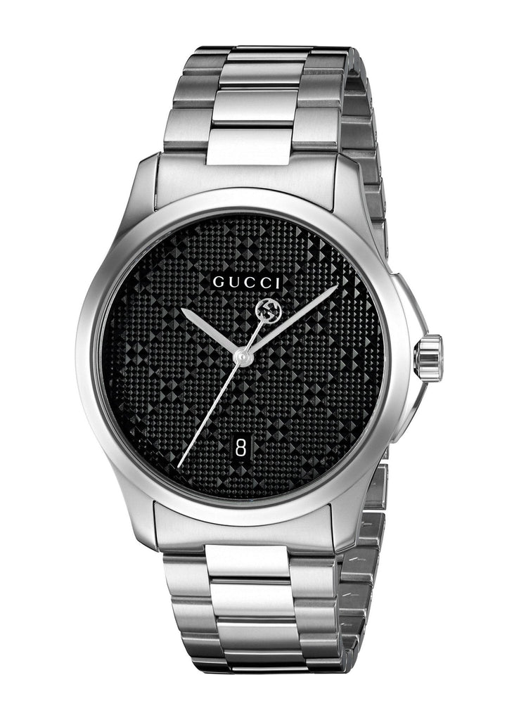 Gucci G Timeless Quartz Stainless Steel Black Dial 27mm Watch For Men - YA126522 Buy Now By Gucci