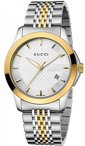 Gucci G Timeless Silver Dial Two Tone Steel Strap Watch For Men - YA126409 Buy Now By Gucci