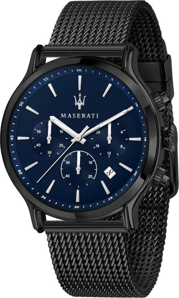 Maserati Epoca Black Edition Blue Dial Black Mesh Bracelet Watch For Men - R8873618008 Buy Now By Maserati