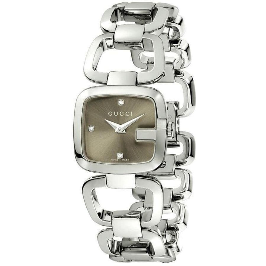 Gucci G Gucci Brown Dial Silver Steel Strap Watch For Women - YA125503 Buy Now By Gucci