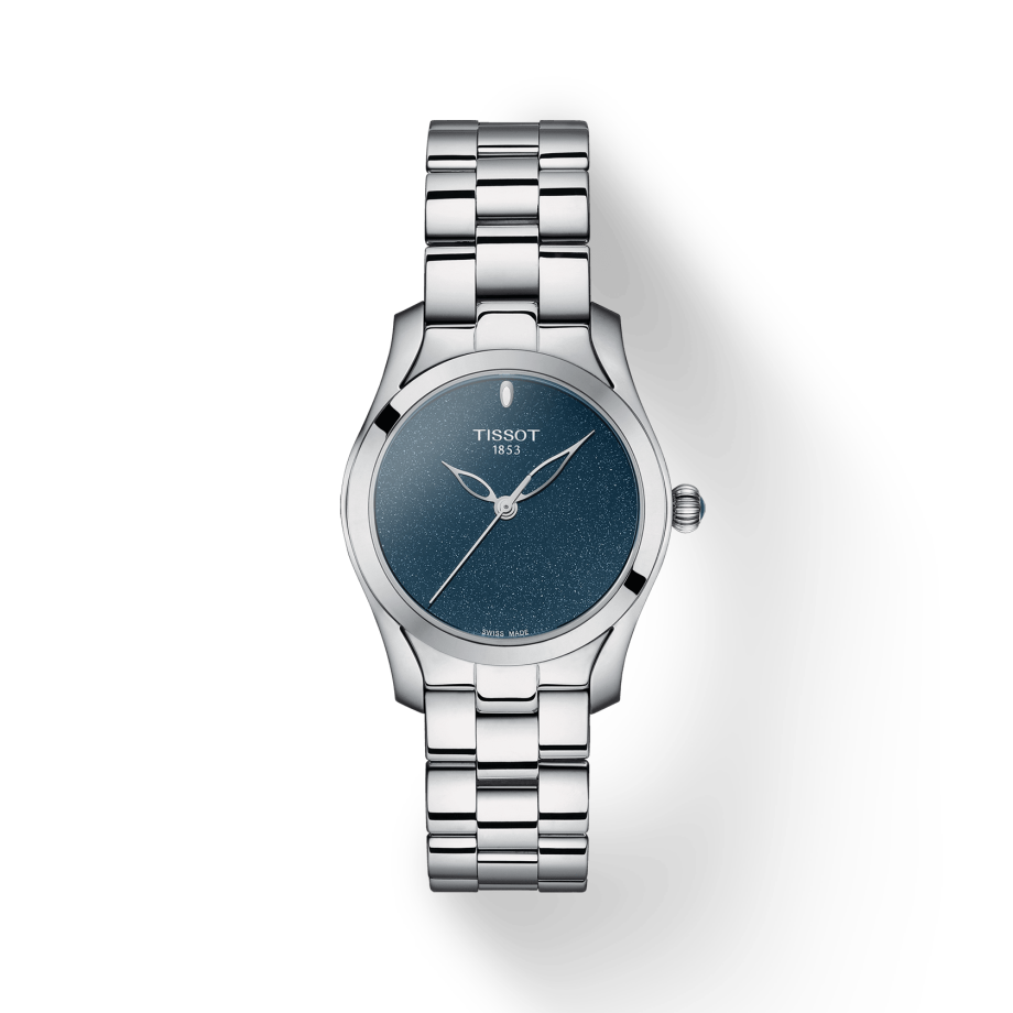 Tissot T Wave Donna Blue Dial Silver Steel Strap Watch For Women - T112.210.11.041.00 Buy Now By Tissot