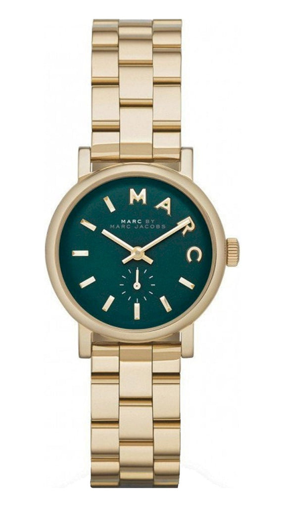 Marc Jacobs Baker Green Dial Gold Steel Strap Watch for Women - MBM3249 Buy Now By Marc Jacobs
