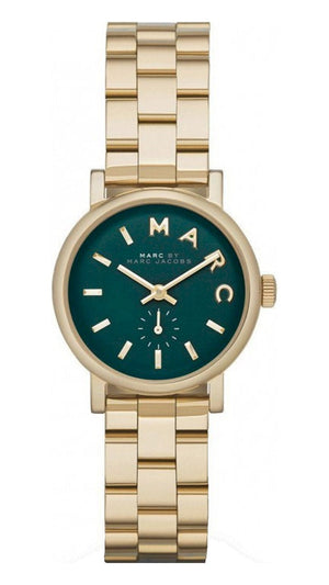 Marc Jacobs Baker Green Dial Gold Steel Strap Watch for Women - MBM3249 Buy Now By Marc Jacobs