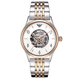 Emporio Armani Meccanico White Dial Two Tone Steel Strap Watch For Men - AR1921 Buy Now By Emporio Armani