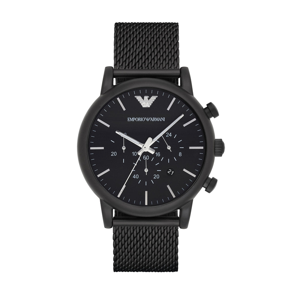 Emporio Armani Sport Chronograph Black Dial Black Mesh Bracelet Watch For Men - AR1968 Buy Now By Emporio Armani