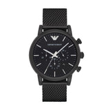 Emporio Armani Sport Chronograph Black Dial Black Mesh Bracelet Watch For Men - AR1968 Buy Now By Emporio Armani