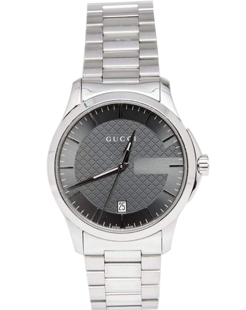 Gucci G Timeless Grey Dial Silver Steel Strap Watch For Men - YA126441 Buy Now By Gucci