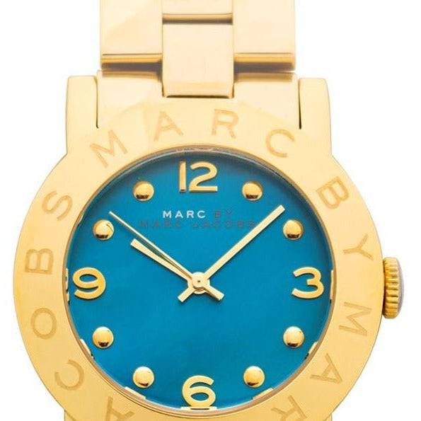 Marc Jacobs Amy Green Dial Gold Steel Strap Watch for Women - MBM8624 Buy Now By Marc Jacobs