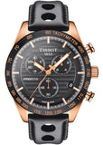 Tissot PRS 516 Chronograph Black Dial Black Leather Strap Watch For Men - T100.417.36.051.00 Buy Now By Tissot