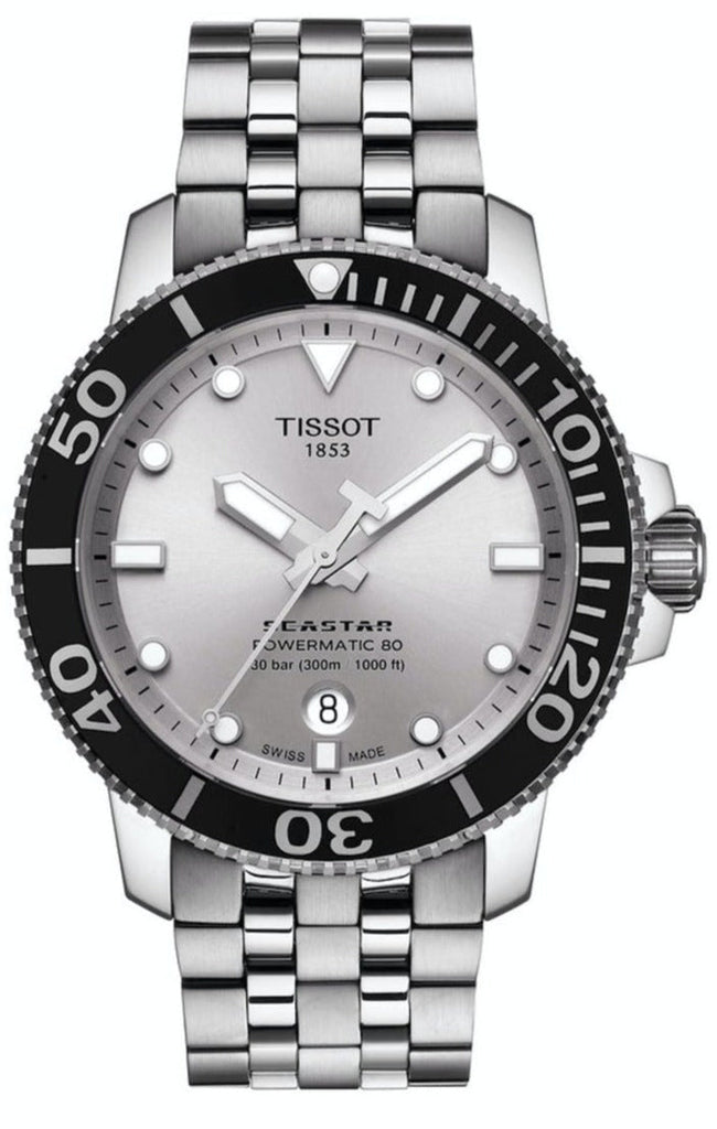 Tissot Seastar 1000 Powermatic 80 Silver Dial Silver Steel Strap Watch For Men - T120.407.11.031.00 Buy Now By Tissot