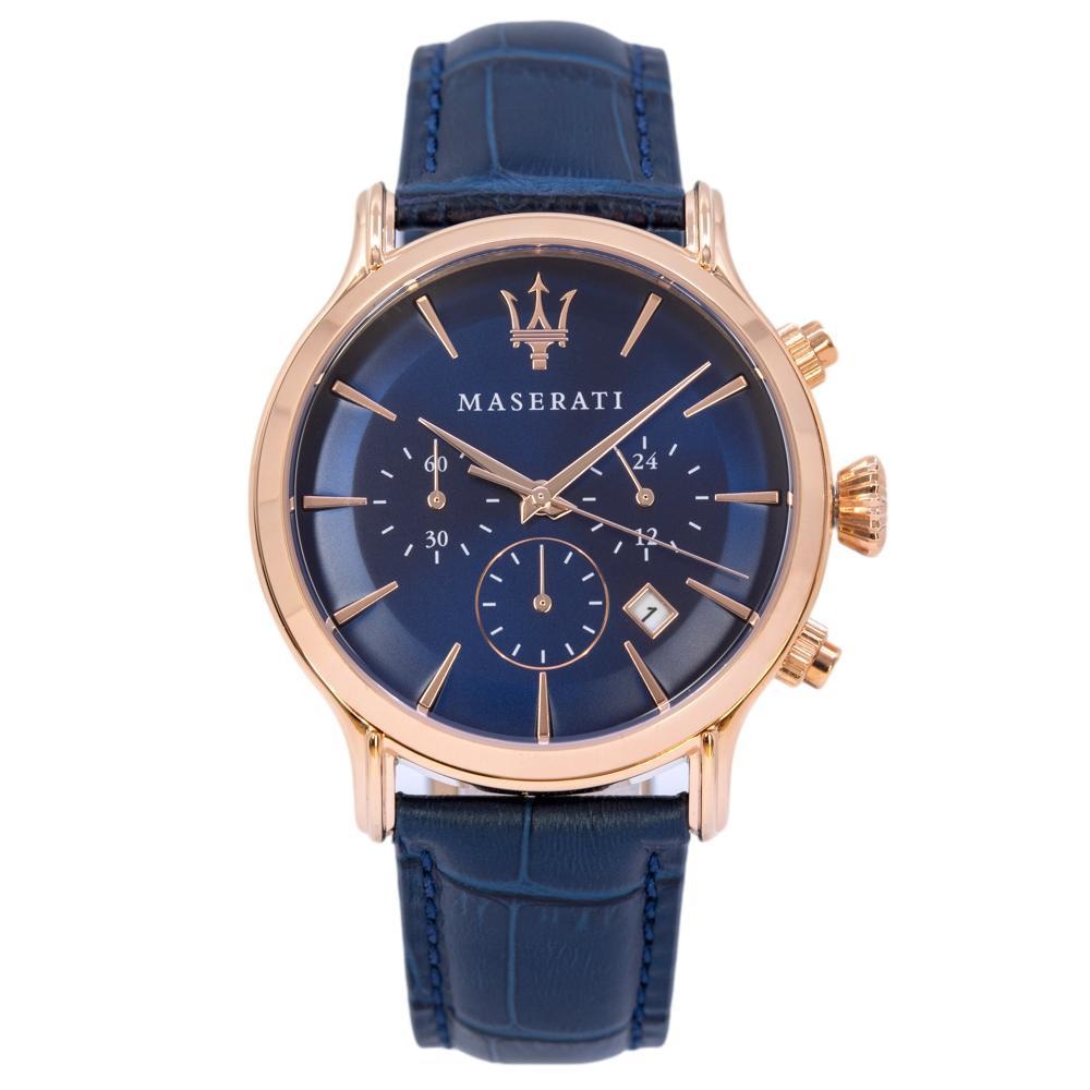 Maserati Epoca Blue Dial Leather Blue Strap Watch For Men - R8871618007 Buy Now By Maserati
