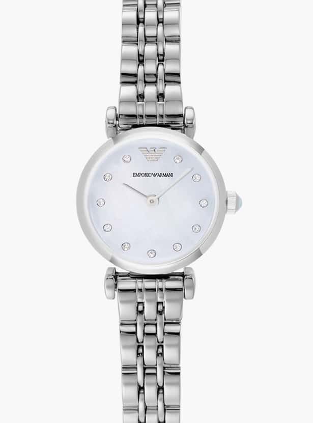 Emporio Armani Gianni Blue Dial Silver Steel Strap Watch For Women - AR1961 Buy Now By Emporio Armani