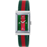 Gucci G-Frame Mother of Pearl Dial Two Tone Nylon Strap Watch For Women - YA147404 Buy Now By Gucci