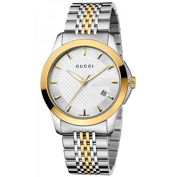 Gucci G Timeless Silver Dial Two Tone Steel Strap Watch For Women - YA126511 Buy Now By Gucci