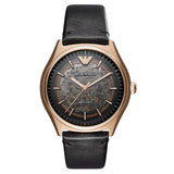 Emporio Armani Meccanico Black Dial Black Leather Watch For Men - AR60004 Buy Now By Emporio Armani