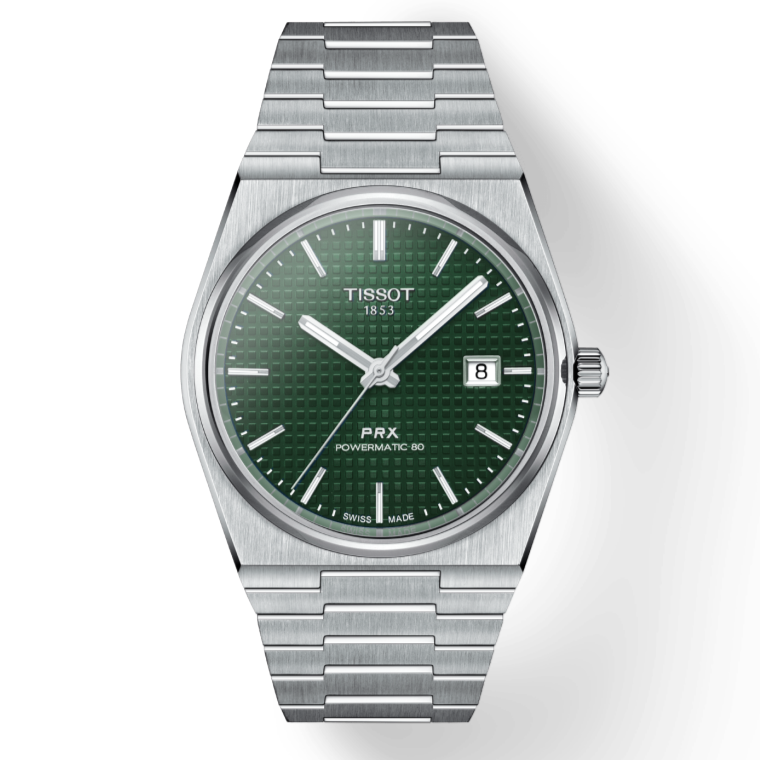 Tissot PRX Powermatic 80 Green Dial Silver Steel Strap Watch For Men - T137.407.11.091.00 Buy Now By Tissot