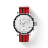 Tissot Quickster Chronograph NBA Chicago Bulls White Dial Red NATO Strap Watch For Men - T095.417.17.037.04 Buy Now By Tissot