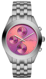 Marc Jacobs Peeker Chronograph Pink Dial Silver Steel Strap Watch for Women - MBM3372 Buy Now By Marc Jacobs