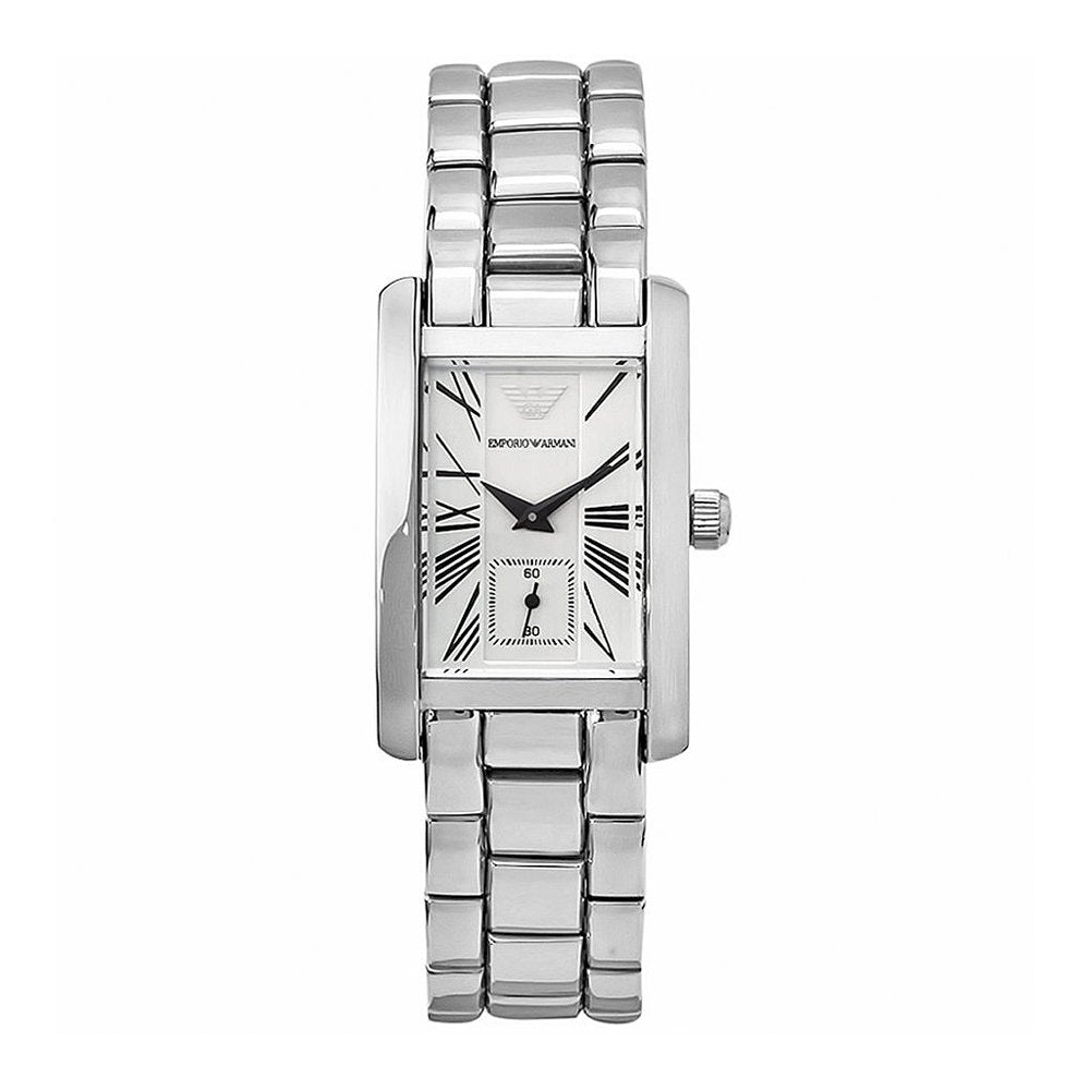 Emporio Armani White Dial Silver Stainless Steel Watch For Women - AR0146 Buy Now By Emporio Armani