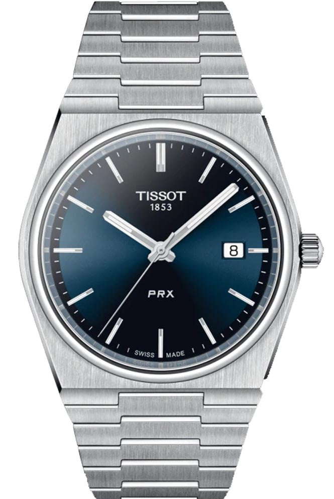 Tissot T Classic PRX Blue Dial Silver Steel Strap Watch For Men - T137.410.11.041.00 Buy Now By Tissot