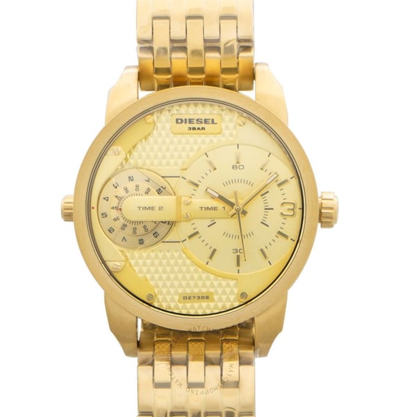 Diesel Mini Daddy Gold Dial Gold Steel Strap Watch For Men - DZ7306 Buy Now By Diesel