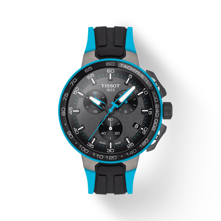 Tissot T Race Cycling Chronograph Black Dial Two Tone Rubber Strap Watch For Men - T111.417.37.441.05 Buy Now By Tissot