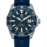 Tag Heuer Aquaracer Calibre 5 Blue Dial Blue Silicone Strap Watch for Men - WAY211C.FT6155 Buy Now By Tag Heuer