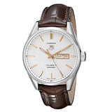 Tag Heuer Carrera Calibre 5 Automatic White Dial Brown Leather Strap Watch for Men - WAR201D.FC6291 Buy Now By Tag Heuer
