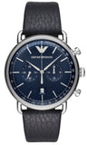 Emporio Armani Aviator Blue Dial Blue Leather Strap Watch For Men - AR11105 Buy Now By Emporio Armani