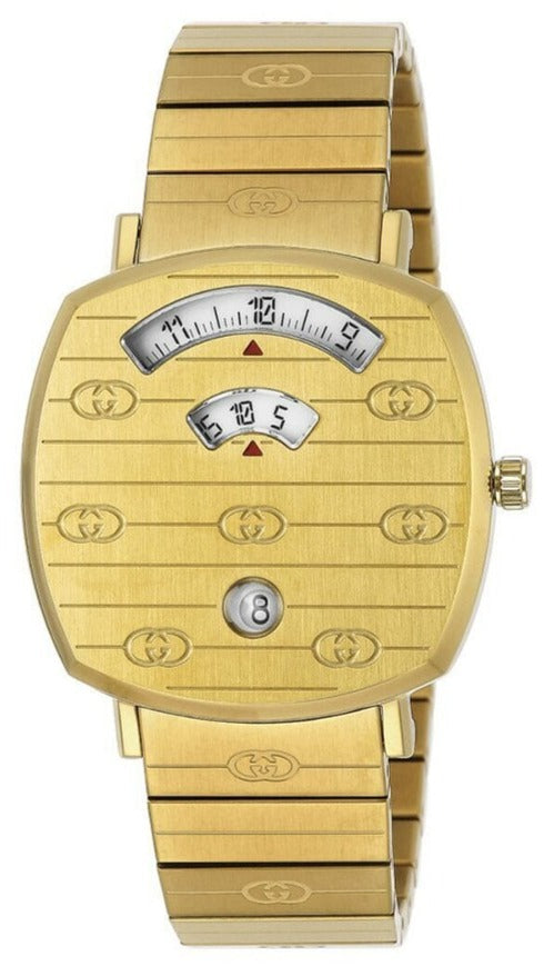 Gucci Grip Yellow Gold Dial Yellow Gold Steel Strap Unisex Watch - YA157403 Buy Now By Gucci
